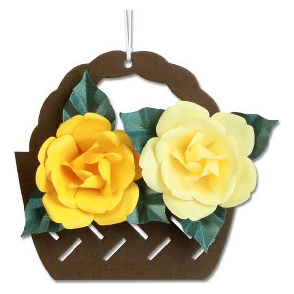 藤久 立体切り絵 花かご飾りキット 薔薇 0540216 1セット（直送品）