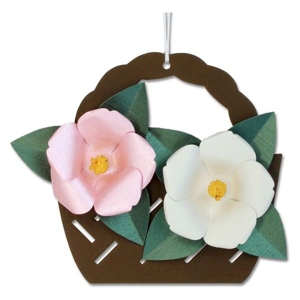 藤久 立体切り絵 花かご飾りキット 椿 0540222 1セット（直送品）