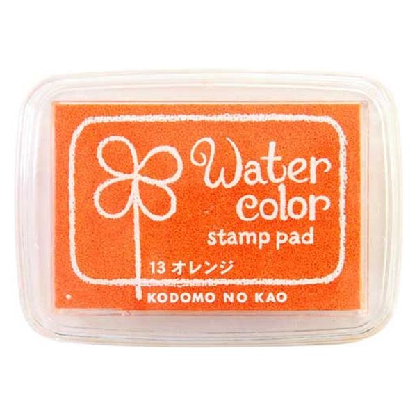 こどものかお 紙用インクパッド S 4102-013 オレンジ 4101131オレンジ013 1セット(1個×4)（直送品）
