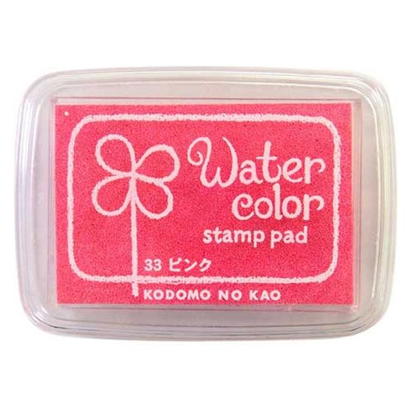 こどものかお 紙用インクパッド S 4102-033 ピンク 4101133ピンク033 1セット(1個×4)（直送品）