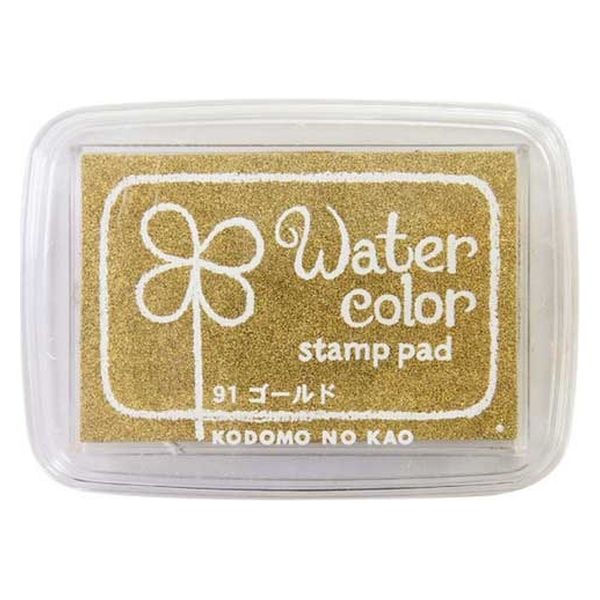 こどものかお 紙用インクパッド S 4102-091 ゴールド 4101136ゴールド091 1セット(1個×4)（直送品）