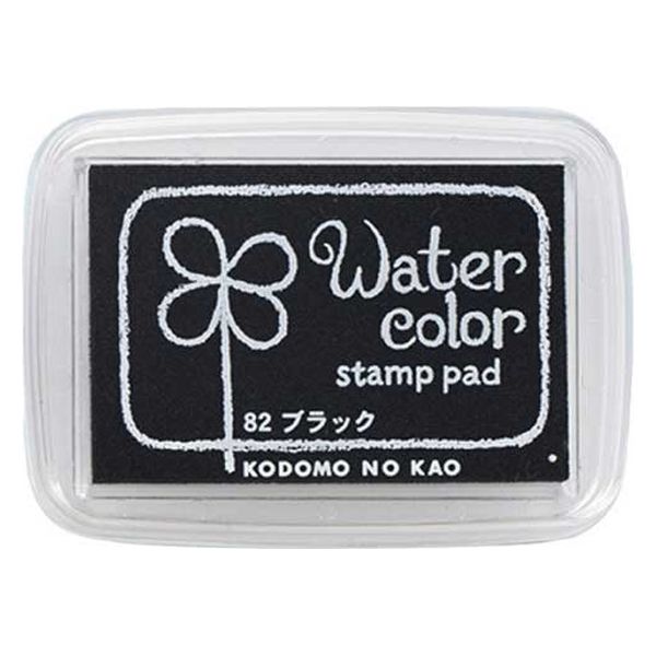 こどものかお 紙用インクパッド S 4102-082 ブラック 4101135ブラック082 1セット(1個×4)（直送品）