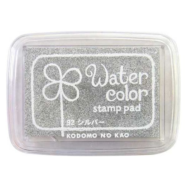こどものかお 紙用インクパッド S 4102-092 シルバー 4101137シルバー092 1セット(1個×4)（直送品）