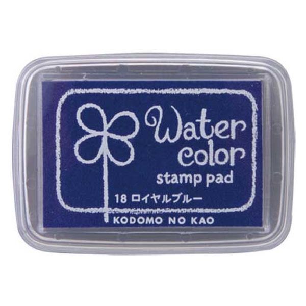こどものかお 紙用インクパッド S 4102-018 ロイヤルブル 4101153ロイヤルブルー018 1セット(1個×4)（直送品）