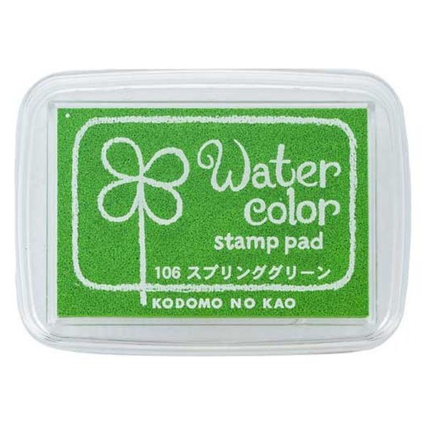 こどものかお 紙用インクパッド S 4102-106 スプリング緑 4101138スプリング106 1セット(1個×4)（直送品）