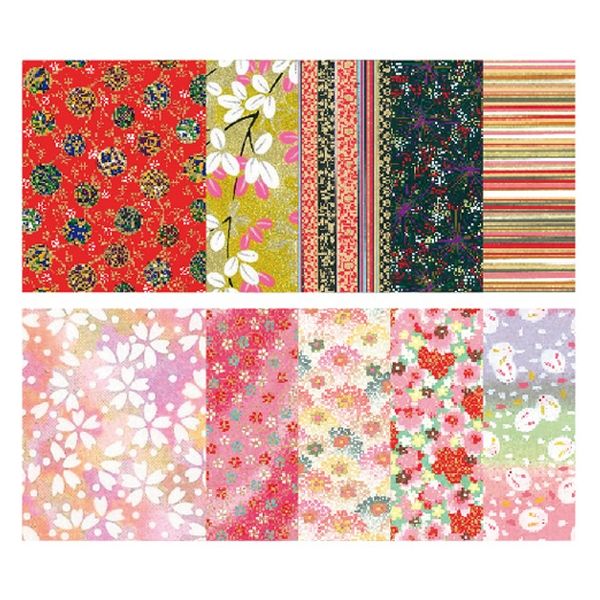 花岡 ペーパーインテリジェンス A3判高級友禅和紙10枚 Aセット 4102031A3ユウゼンセットA 1セット(10枚)×3（直送品）