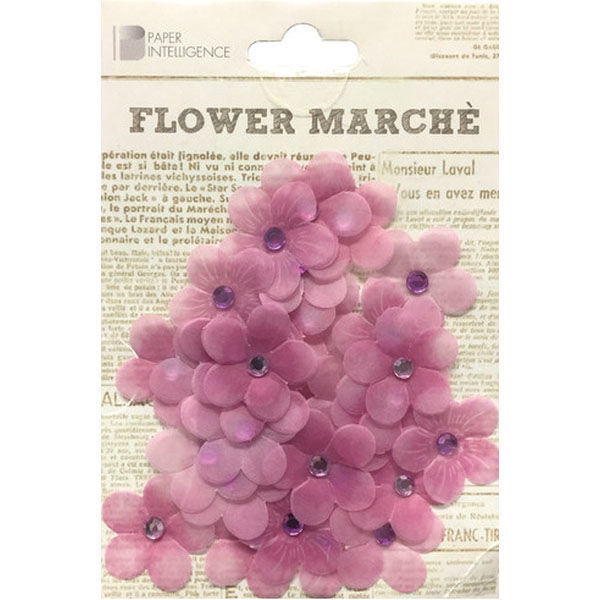 花岡 ペーパーインテリジェンス フラワーマルシェヴェラムビジューパープル 4108611 1パック×5（直送品）