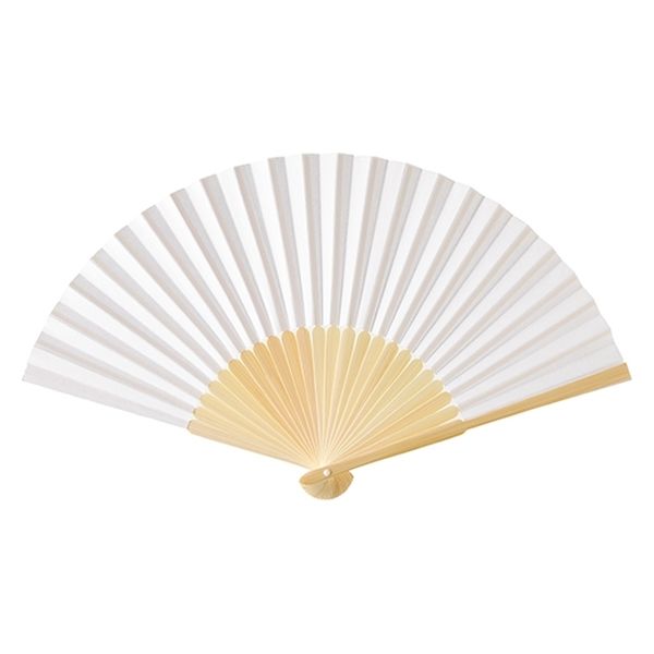 ハッピークラフト 白無地扇子 1セット(1本×4)（直送品） - アスクル