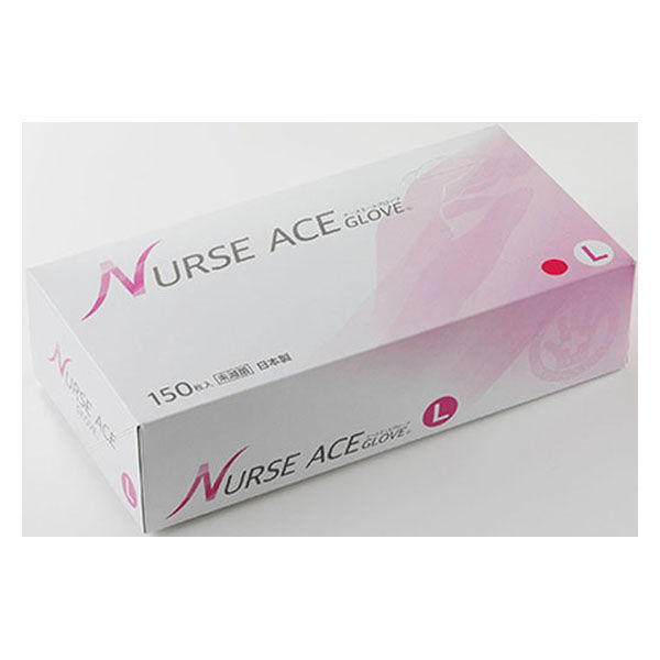 東京パック ナースエースグローブ ピンク L 1箱（直送品）