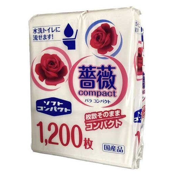 藤田製紙 コンパクト薔薇1200枚 400枚X3束 1パック1200枚)×2（直送品）