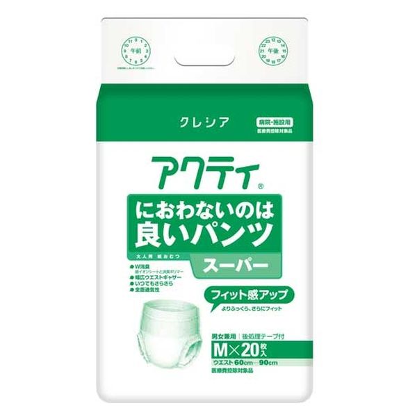 日本製紙クレシア アクティ 良いパンツ スーパー M20枚 84200 1箱(20枚)×3（直送品）