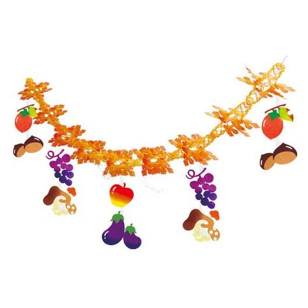 ハッピークラフト 秋色味覚ガーランド AUGL4535 1セット(1個×3)（直送品）