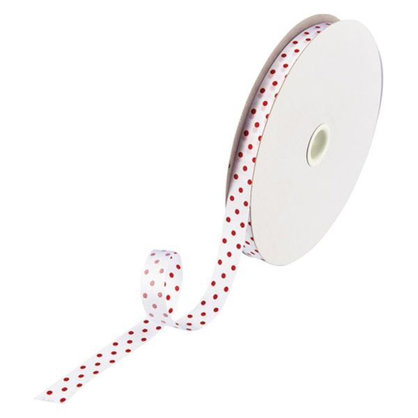 小堀リボン 水玉No.6050#1白12mm×50m NO.6050シロ12 1セット(1巻×3)（直送品）