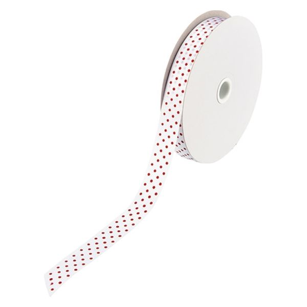 小堀リボン 水玉No.6050#1白18mm×50m NO.6050シロ18 1巻（直送品）