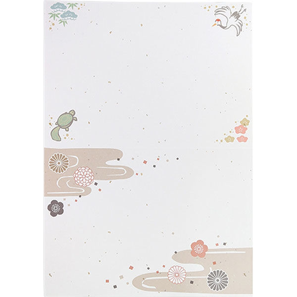 クラサワ お祝いカード市松 P0173 1セット(1パック×5)（直送品）