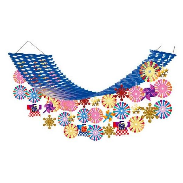 ハッピークラフト あざやか花火プリーツハンガー SUPH4655 1セット(1個×3)（直送品）