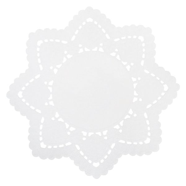 遠藤商事 ドイリー 丸型レースペーパー 5号 100枚 XLC2102 1パック(100枚)×4（直送品）