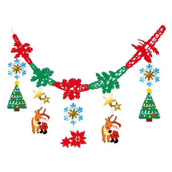 ハッピークラフト なかよしクリスマスガーランド XMGL4614 1セット(1個×3)（直送品）