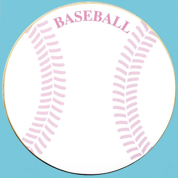 菅公工業 ボール円型色紙 ケ495 野球 封筒付 1セット(1枚×4)（直送品）