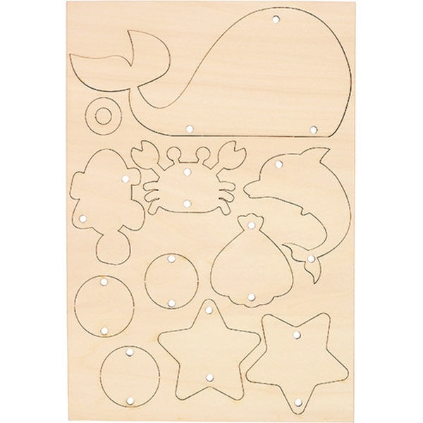 サンワ 木のモビールうみのいきもの 05424 1セット×3（直送品）