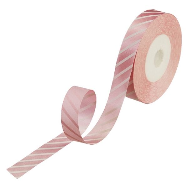 小堀リボン リボン ストライプ No1810 18mm ピンク 1巻（直送品）