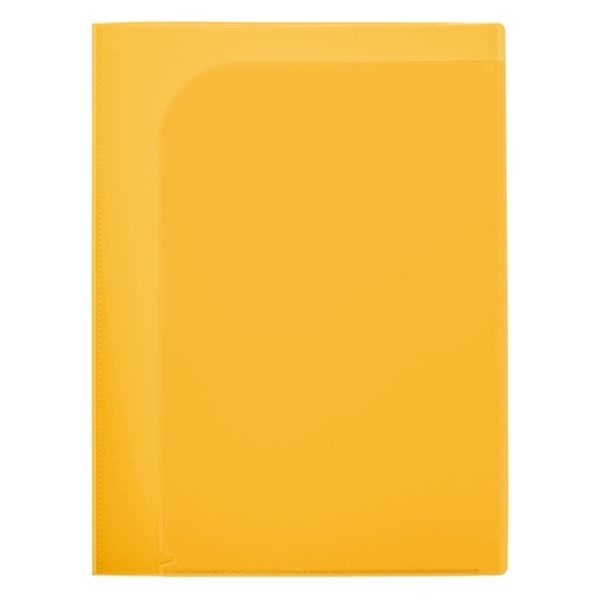 プラス 通知表ホルダー A4 FL-200SF YL 1冊 1セット(1冊×5)（直送品）