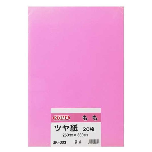 クラサワ ツヤ紙 8ツ切 20枚 SK-003 もも 1パック(20枚)×2（直送品）