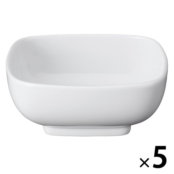 無印良品 白磁角鉢 中 約幅11．5×奥行11．5×高さ5cm 1