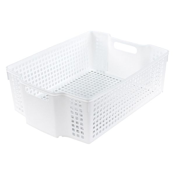 サナダ精工 積み重ねバスケットA4 L8112-W 1セット(5個)（直送品