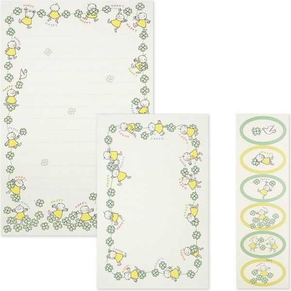 フロンティア レターセット シール付 Quu クローバー【FSC認証