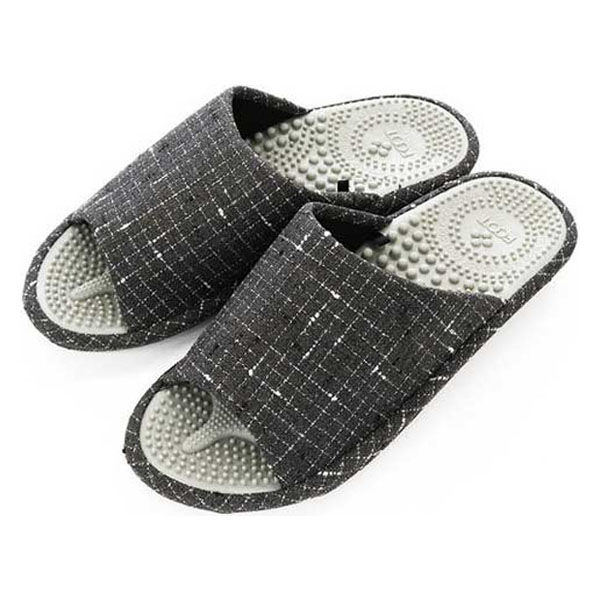 オクムラ 3Dリフレクソロジー チェック チャコール L AAAA1037CH 1セット(3足)（直送品）