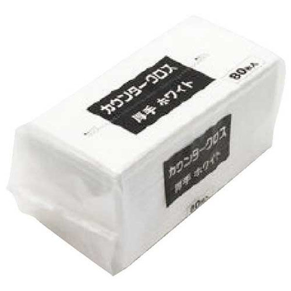 MISM カウンタークロス 厚手 80枚 ホワイト CW-80W 1パック(80枚)×3（直送品）