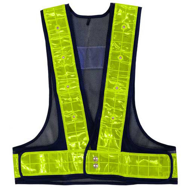 キタムラ産業 フラッシャーベスト 紺メッシュ/黄反射 KFVK-70BY 1セット(2枚)（直送品）