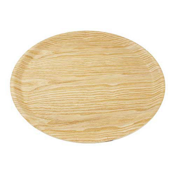 アサヒ興洋 木製トレーノンスリップ丸型 L NC22-05 1セット(5枚)（直送品）