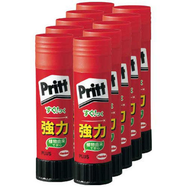 プラス プリット強力ジャンボ10個 NS-704L-10B 1箱（直送品）