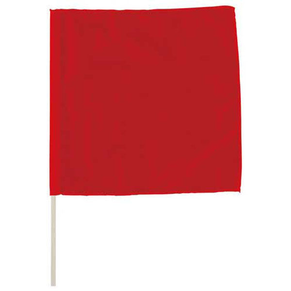 ユニット 手旗 赤 面ファスナー付 372-20A 1本（直送品）