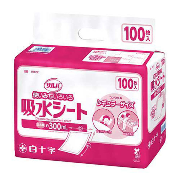 白十字 サルバ吸水シート3244 100枚入1P 19122 1パック(100枚)×2（直送品）