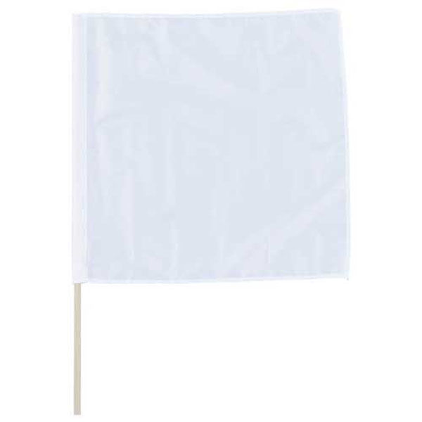 ユニット 手旗 白 面ファスナー付 372-21A 1本（直送品）