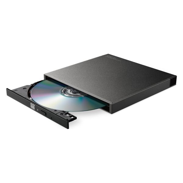 外付け DVDドライブ USB 2.0 書込み/再生/編集 バスパワー ブラック LDR-PXA8CU2VBK エレコム 1個（直送品）