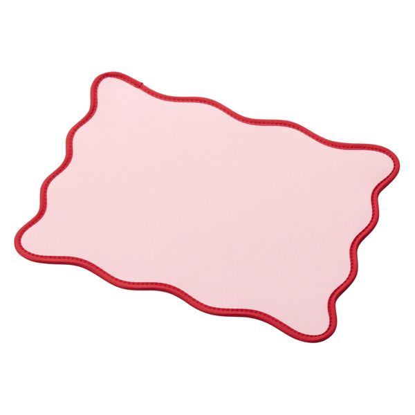 マウスパッド ウェーブデザイン ズレにくい 裏面ラバー ピンク MP-UK01PN エレコム 1個（直送品）
