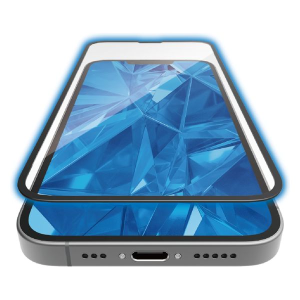 iPhone 16e ガラスフィルム 高透明 ブルーライトカット 全面保護 PM-A25SFLGFDTBL エレコム 1個（直送品）