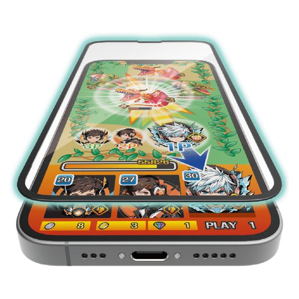 iPhone 16e ガラスフィルム 高透明 ゲーム最適 全面保護 指すべり長持ち PM-A25SFLGFE エレコム 1個（直送品）