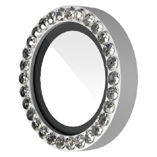 iPhone 16e カメラフィルム ガラス ラインストーン 高透明 シルバー PM-A25SFLLGRSV エレコム 1個（直送品）