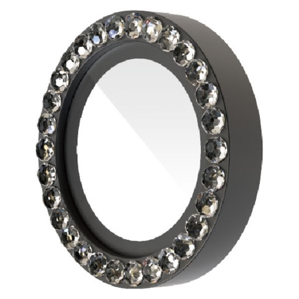 iPhone 16e カメラフィルム ガラス ラインストーン 高透明 ブラック PM-A25SFLLGRBK エレコム 1個（直送品）