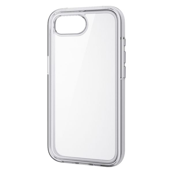 iPhone 16e ケース ハイブリッド カバー 衝撃吸収 ホワイト×クリア PM-A25SHVAIR2WH エレコム 1個（直送品）