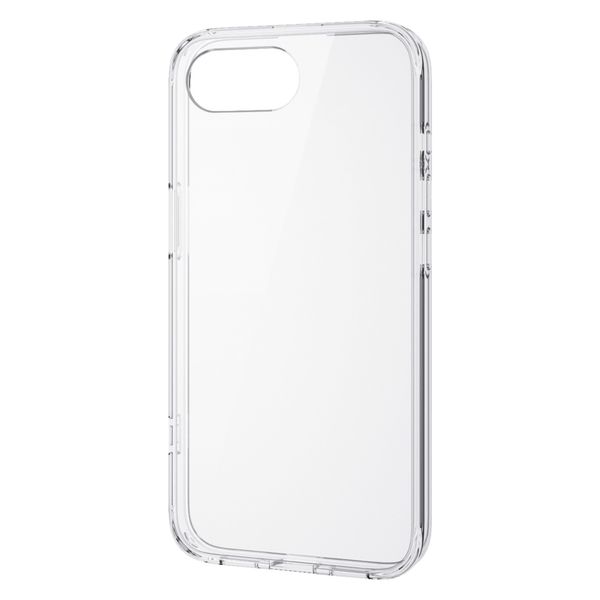 iPhone 16e ケース ハイブリッド 衝撃吸収 メタルステッカー付 クリア PM-A25SHVCK2CR エレコム 1個（直送品）