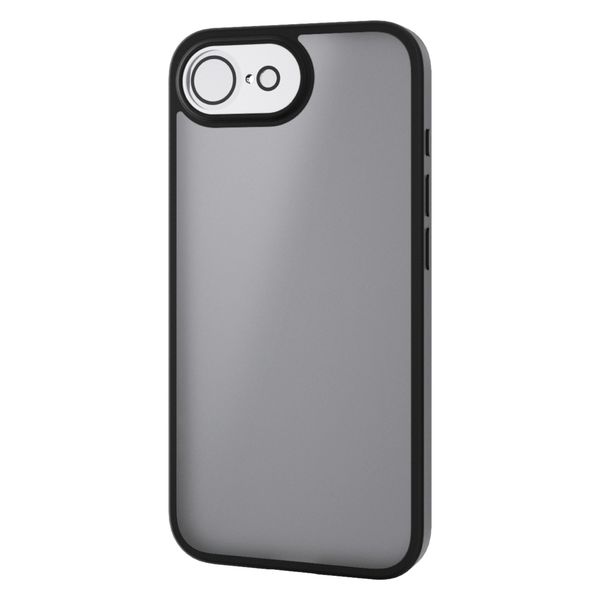 iPhone 16e ケース ハイブリッド メタルステッカー付 マットブラック PM-A25SHVCKKPBK エレコム 1個（直送品）