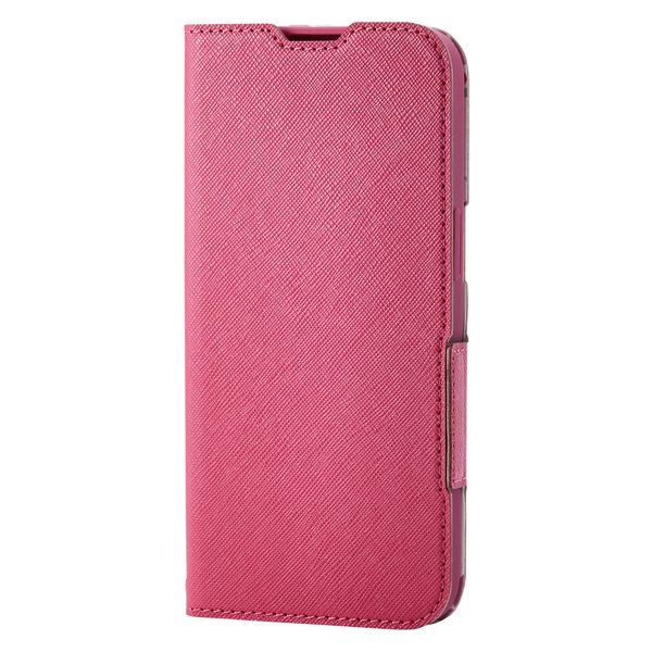 iPhone 16e ケース レザー 超軽量 カードケース機能付 ディープピンク PM-A25SPLFUJPND エレコム 1個（直送品）
