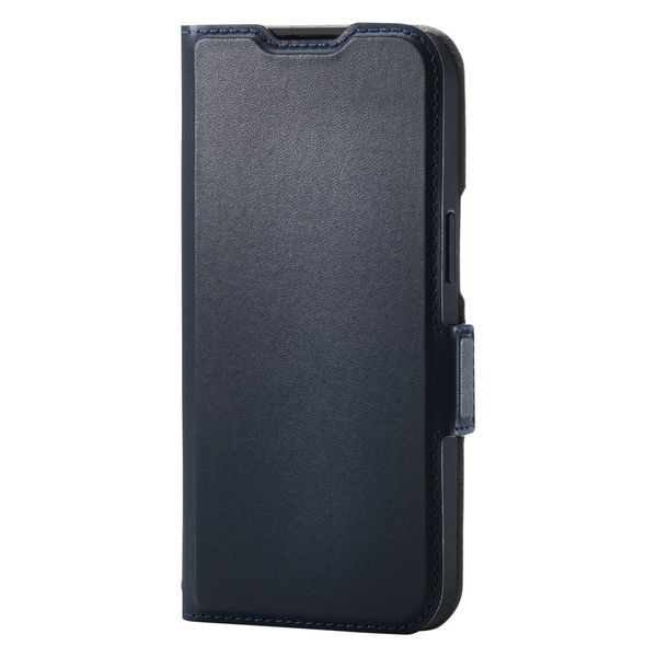 iPhone 16e ケース レザー カードケース機能付(ポケット×3) ネイビー PM-A25SPLFY3NV エレコム 1個（直送品）