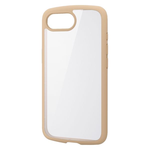 iPhone 16e ケース ハイブリッド 衝撃吸収 メタルステッカー付 カフェオレ PM-A25STSLFCBE エレコム 1個（直送品）